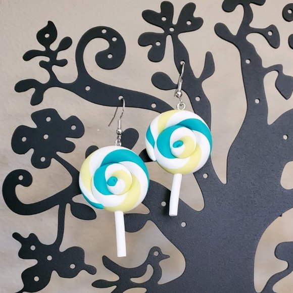 Swirl Lollipop Earrings - Picture 1 of 5